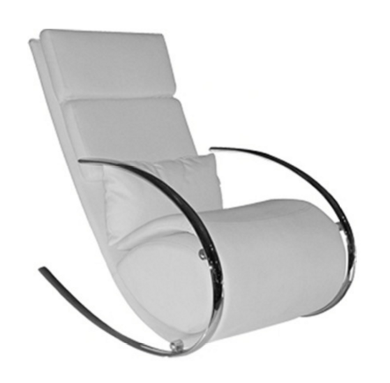 Whiteline Imports Chloe Rocking Chair and Ottoman