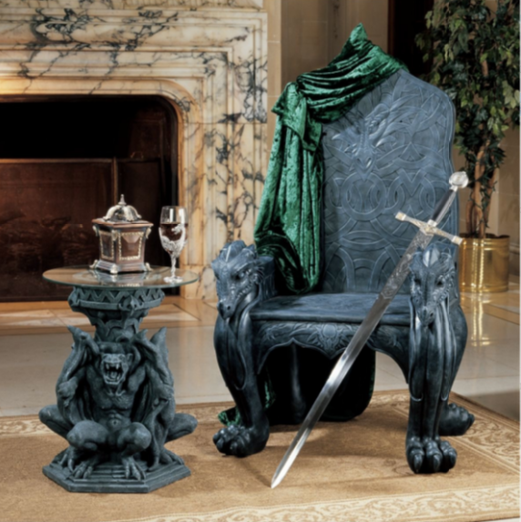 Celtic Dragon Throne Arm Chair