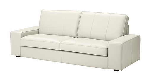 White leather sofa Kivik Ikea