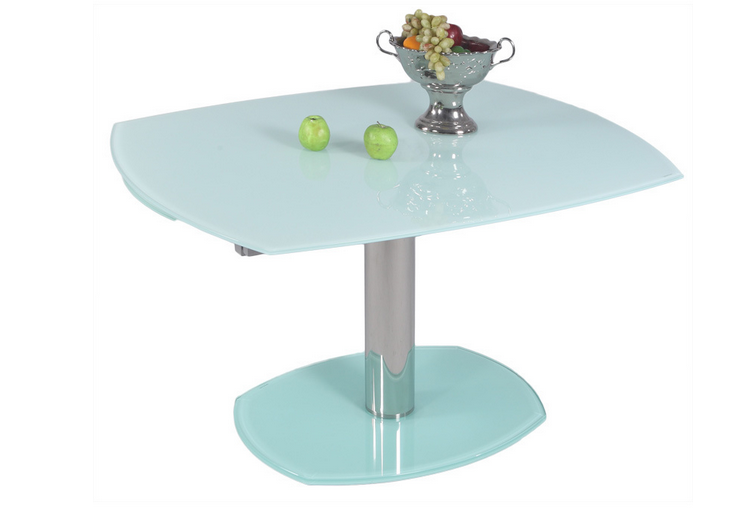 White Modern Glass Dining Table
