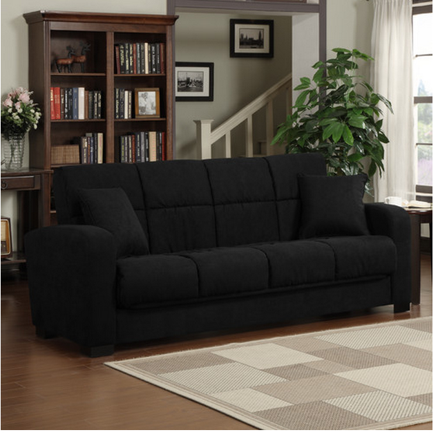 Black Convert Sleeper Sofa