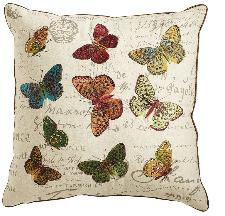 Butterfly Calligraphy Pillow