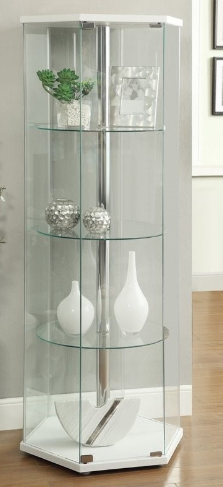 coaster-glass-hexagon-curio-cabinet-in-white