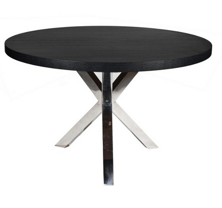 Black Round Modern Charlotte Dining Table