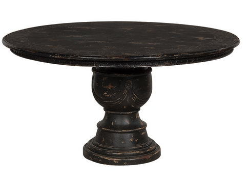 Black Contemporary Round Dining Table