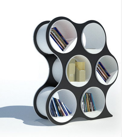 Modern Black and White Bookcase