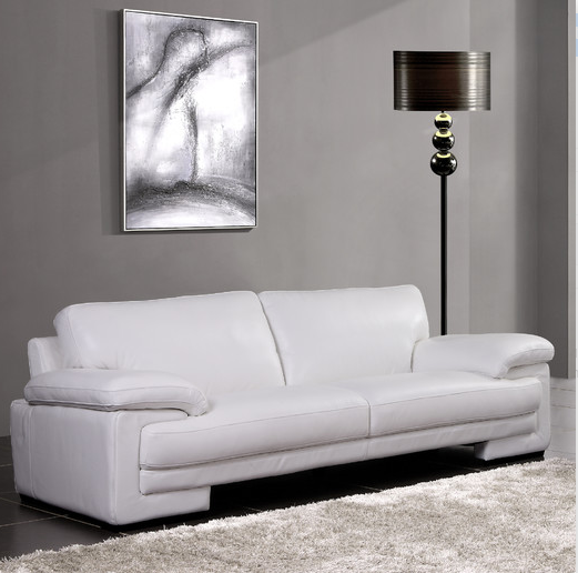 Modern creative white leather sofa