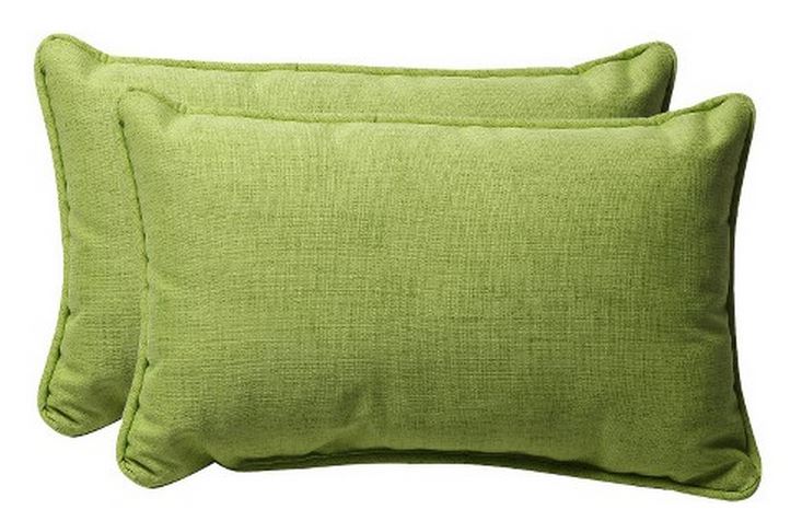 2 Piece Green Outdoor Pillows
