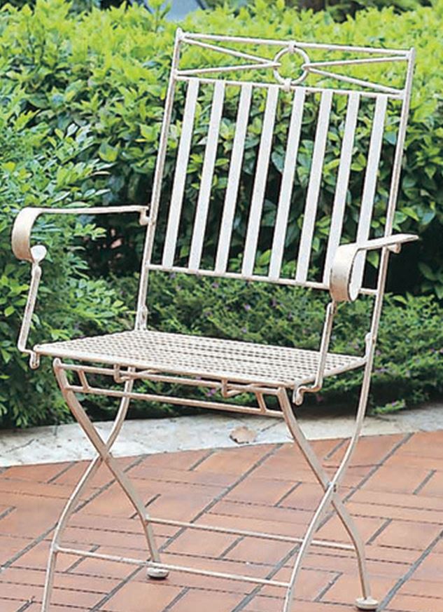 Iron Folding Chair with Arms