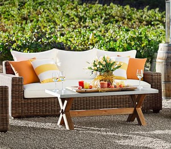 Torrey All Weather Wicker Square Arm Sofa