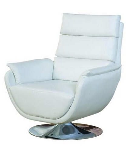 Faux Leather Swivel Accent Chair