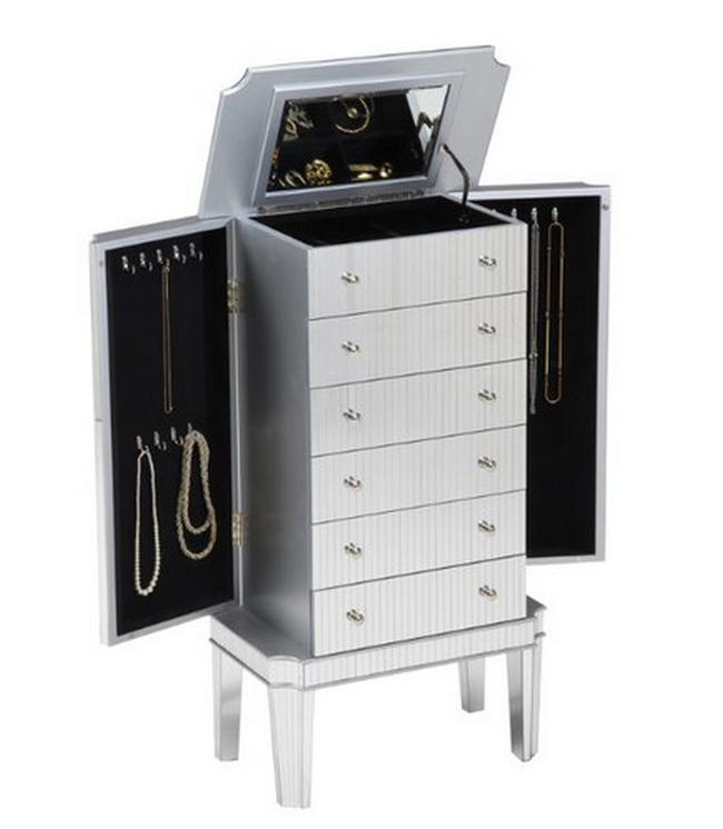 Cute Jewelry Armoire With Mirror