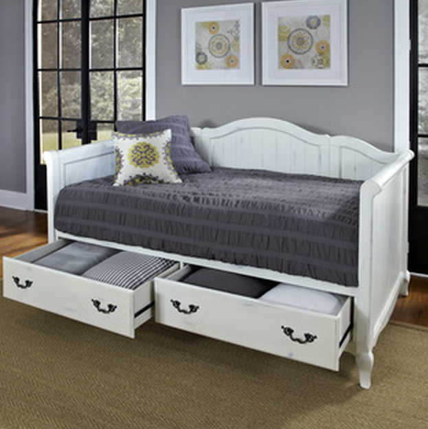 White French Daybed With Storage