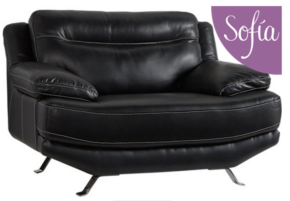 Sofia Vergara Black Leather Chair